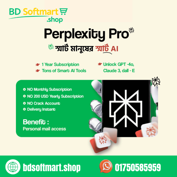 Perplexity Pro Premium AI Tools GPT-4o Claude 3 DALL·E 3 bdsoftmart.shop"